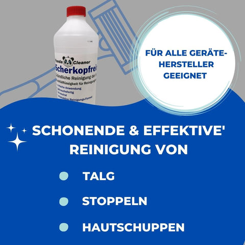 PandaCleaner Scherkopfreiniger 1000ml, 2000ml & 3000ml - Für alle gängigen Hersteller!