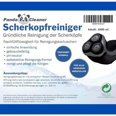 PandaCleaner Scherkopfreiniger 1000ml, 2000ml & 3000ml - Für alle gängigen Hersteller!