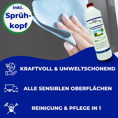 PandaCleaner®  Bildschirmreiniger Set - 100ml Spray + 250ml Nachfüllflasche