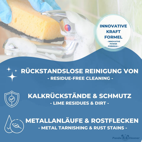 PandaCleaner Kalkreiniger Bad - 1000ml Kalkreiniger Spray