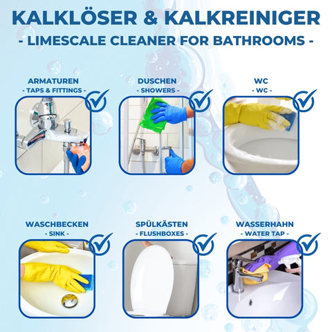 PandaCleaner Kalkreiniger Bad - 1000ml Kalkreiniger Spray
