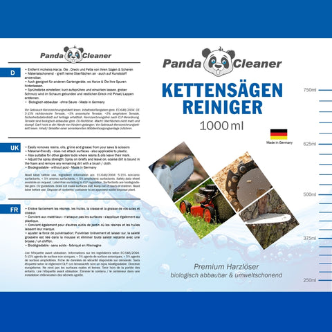 PandaCleaner®  Kettensägenreiniger - Harzentferner div. Größen