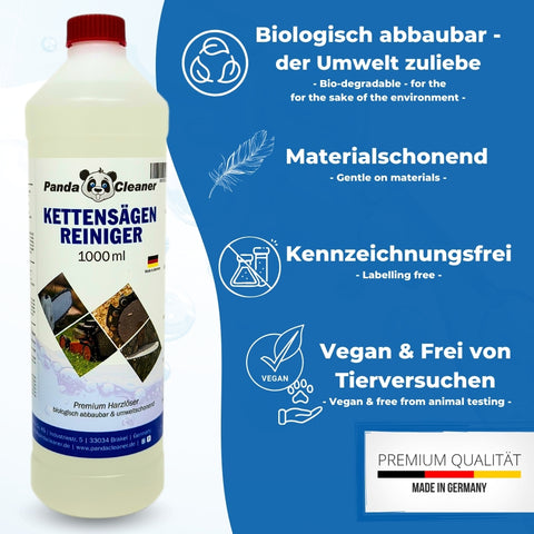 PandaCleaner®  Kettensägenreiniger - Harzentferner div. Größen