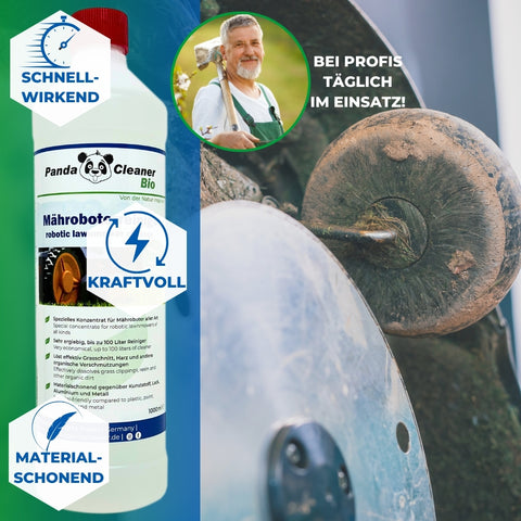 PandaCleaner® 1L Mähroboter Reinigungsmittel für alle Hersteller