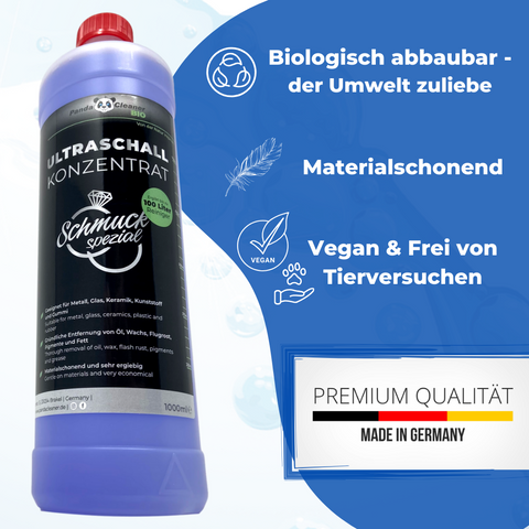 PandaCleaner Schmuckreiniger Grafik. über Produktdetails