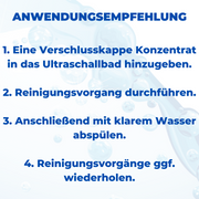 PandaCleaner Schmuckreiniger Grafik mit Anwendungsempfehlung