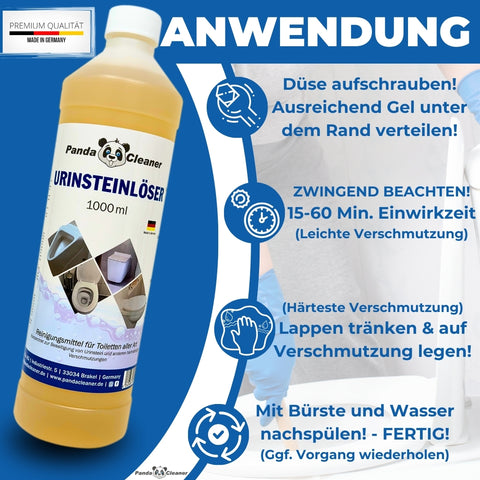 PandaCleaner® Urinstein & Kalkstein Entferner 1000ml mit Dosierhilfe