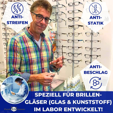 PandaCleaner Brillenreiniger Set 50ml + 100ml + 250ml
