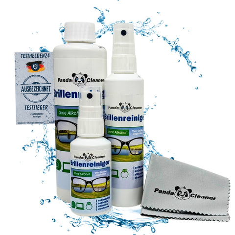 PandaCleaner Brillenreiniger Set 50ml + 100ml + 250ml