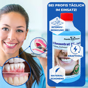 PandaCleaner Dental Konzentrat Ultraschallreiniger - Entfernung von Belägen & Verfärbungen - Für Gebisse, Prothesen, Zahnersatz - Div. Größen