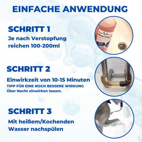 PandaCleaner Haar-Weg Grafik mit Anleitung