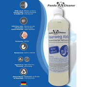 PandaCleaner Haar-Weg Grafik mit Produktvorteilen und Eigenschaften 1000ml