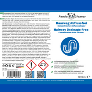 PandaCleaner Haar-Weg Abflussfrei Reiniger - Rohrreiniger 1000ml & 2000ml