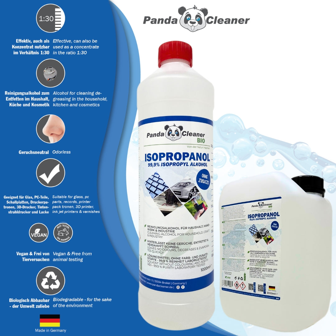 IVM Reiniger Isopropanol 99,9 % - 1 Liter Flasche Besitzt Eine Gute Entfettende Wirkung Verduennung Erfolgt Idealerweise Mit Destilliertem Wasser IVM Reiniger Isopropanol 99,9 % - 1 Liter Flasche Besitzt Eine Gute Entfettende Wirkung Verduennung Erfolgt Idealerweise Mit Destilliertem Wasser