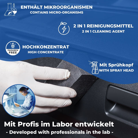PandaCleaner Nikotin Entferner - Nikotin-Reiniger für Kunststoff 1000ml