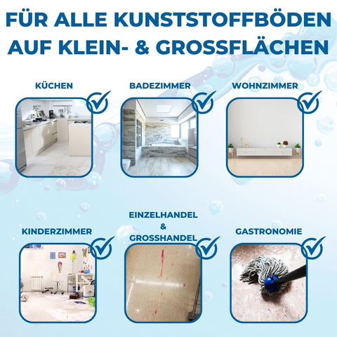 PandaCleaner PVC Bodenreiniger -  Linoleum Reiniger zur Reinigung & Pflege für Vinylboden 1000ml