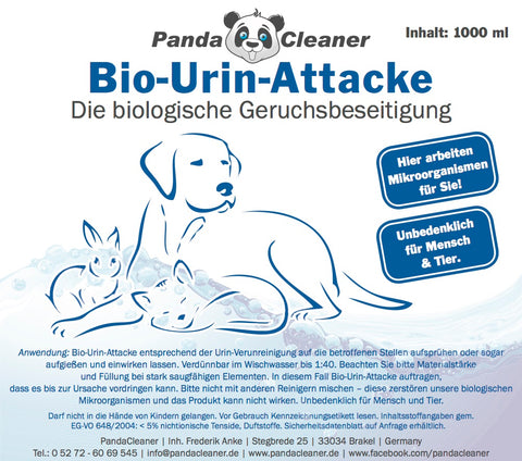 PandaCleaner®  Bio-Urin Attacke gegen Tierurin Katzenurin Hundeurin - div. Größen.