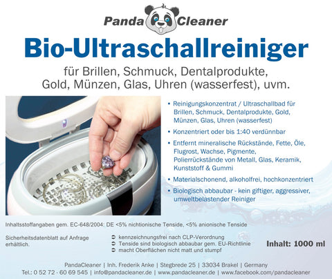 PandaCleaner Ultraschallreiniger Konzentrat - Div. Größen