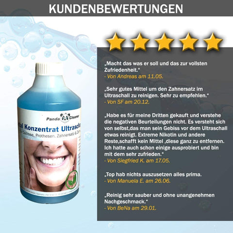 pandacleaner®  ultraschallreiniger dental konzentrat div. größen ab (24,95 €/l)