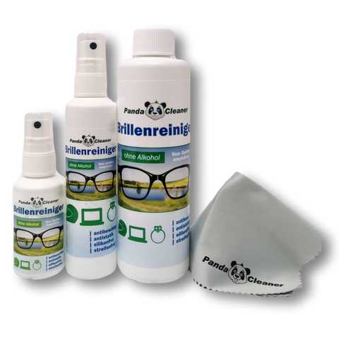 PandaCleaner®  Brillenreiniger Set 50ml + 100ml + 250ml.