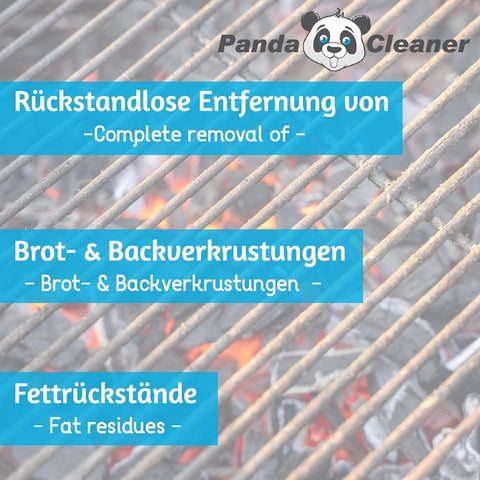 PandaCleaner®  Backofenreiniger + Grillrost Spray 1000ml - Set Inkl. Handschuhe, Pinsel & Reinigungstuch.