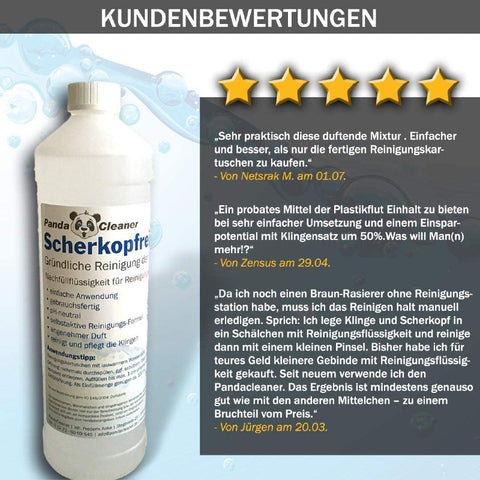 PandaCleaner®  Scherkopfreiniger 2.0 - für alle gängigen Hersteller.