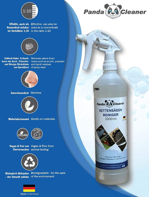 PandaCleaner®  Kettensägenreiniger - Harzentferner div. Größen.